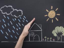 우주로 날아가는 집세를 보며