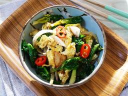 초간단 영양 만점 <strong>밑반찬</strong>! 시금치 달걀볶음