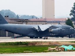 이틀간 한반도에 美 대형수송기만 5대…"지극히 이례적"