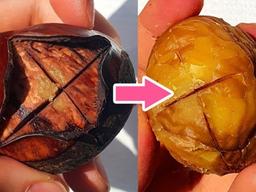 <strong>꿀밤</strong>아저씨 영업비밀 들켰다, 맨손으로 밤껍질 벗기는 법