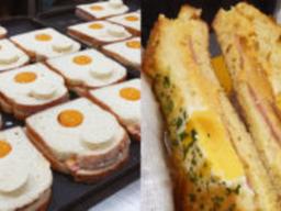 <strong>계란</strong> 노른자를 통째로 넣었다는 에그 <strong>샌드위치</strong> 토스트