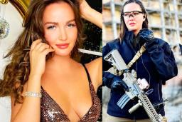 러시아 군인들 쳐들어오자 미스 우크라이나가 무장한 채 총 들고 한 발언