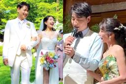 배우 남편이 14살 연하 <strong>아내</strong>와 7개월만에 올린 두번째 결혼식 사진 공개됐다