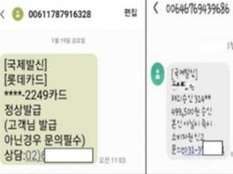 “고객님 발급 카드 아닌 경우 문의 필수” 스미싱 <strong>문자</strong> 누가 뿌렸나 봤더니