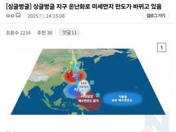 지구온난화로 180도 바뀐 <strong>미세먼지</strong> 근황수준...ㄷㄷㄷ