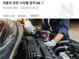 국뽕 차오르는 <strong>자동차</strong> 관련 국가별 업적