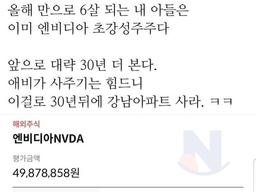 6<strong>살</strong> 아들이 엔비디아 주주