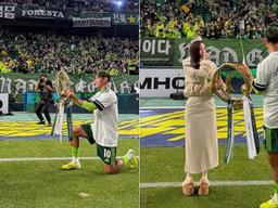 “<strong>우승</strong>하면 시집갈게요”... 곽민선, ♥송민규에게 ‘트로피’ 프러포즈 받았다