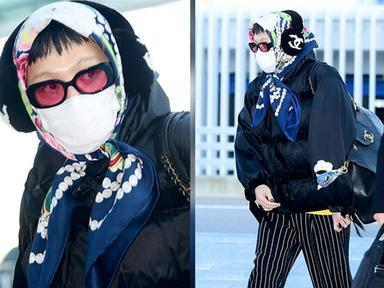 지드래곤, 뉴욕행 공항패션 또 뒤집었다… 샤넬 스카프·귀덮개 ‘MAMA 논란도 묻힌 변신’